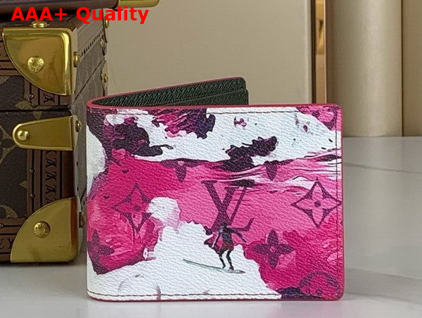 Louis Vuitton Slender Wallet in Pink Surfin Monogram Coated Canvas Replica