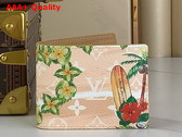 Louis Vuitton Slender Wallet in Sand Monogram Surfin Coated Canvas Replica