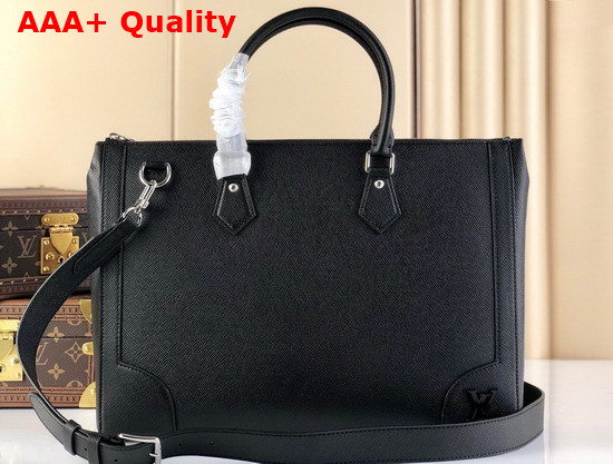 Louis Vuitton Slim Briefcase in Black Taiga Leather M30810 Replica