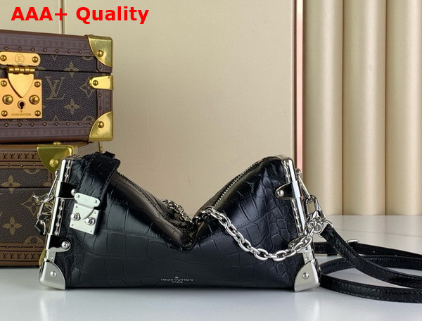 Louis Vuitton Slim Trunk in Black Crocodile Embossed Calfskin Replica