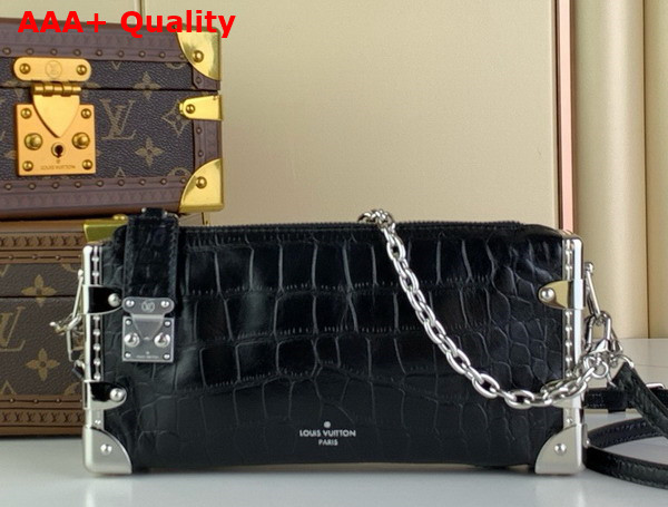 Louis Vuitton Slim Trunk in Black Crocodile Embossed Calfskin Replica