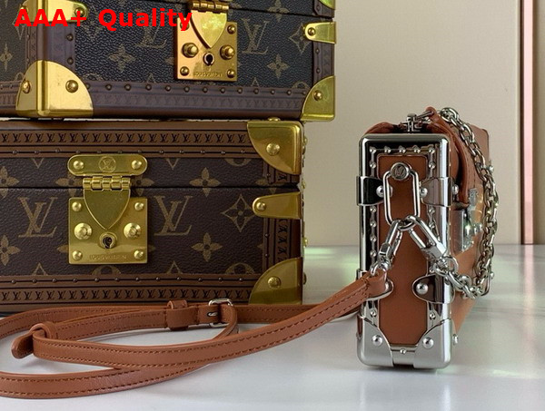 Louis Vuitton Slim Trunk in Cognac Brown Calf Leather Replica