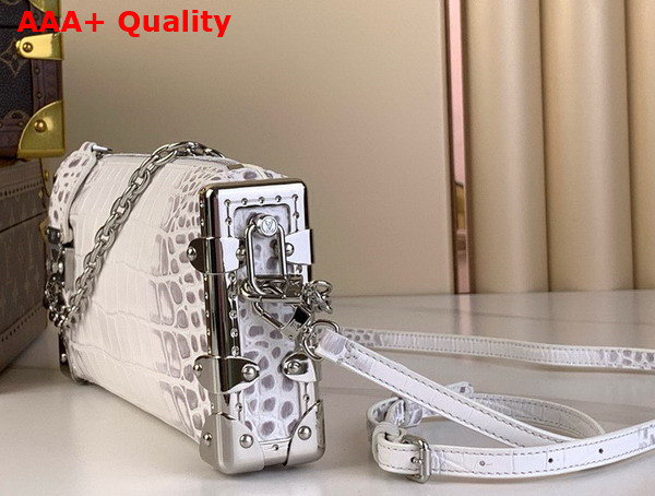 Louis Vuitton Slim Trunk in White Crocodile Embossed Calfskin Replica