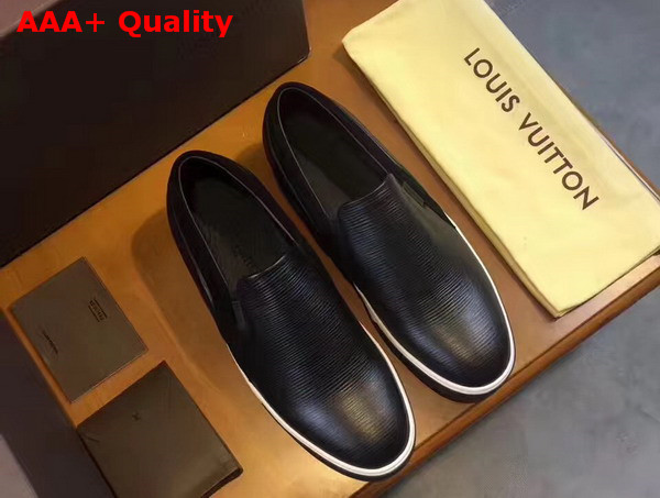 Louis Vuitton Slip On Sneaker in Black Epi Leather Replica