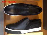 Louis Vuitton Slip On Sneaker in Black Epi Leather Replica