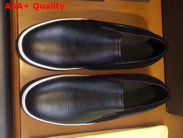 Louis Vuitton Slip On Sneaker in Black Epi Leather Replica