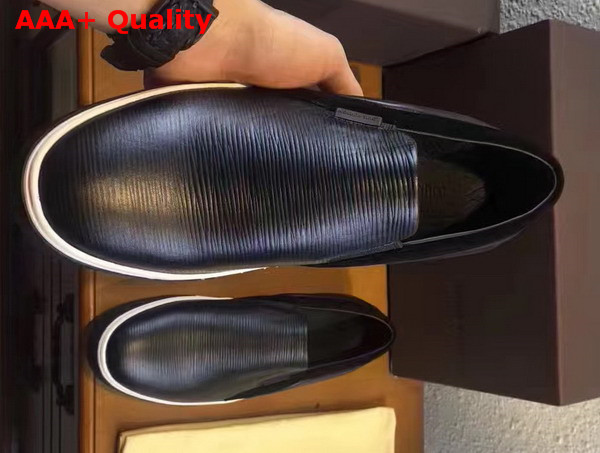 Louis Vuitton Slip On Sneaker in Black Epi Leather Replica