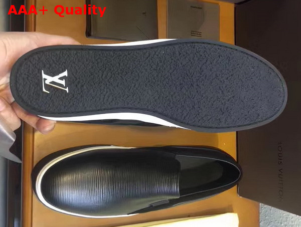 Louis Vuitton Slip On Sneaker in Black Epi Leather Replica