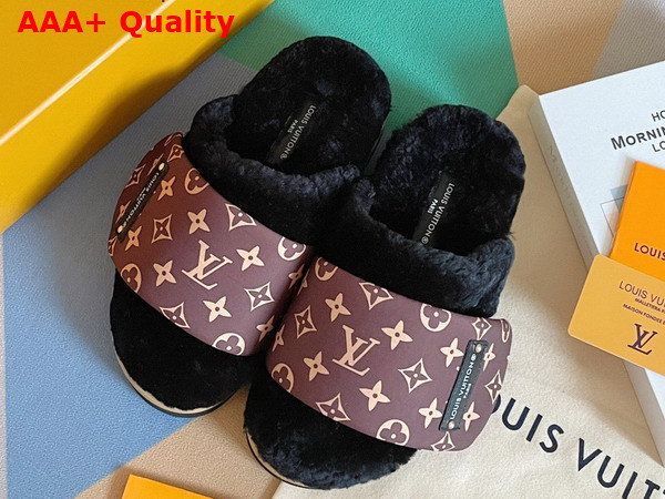 Louis Vuitton Slipper Pillow Flat Comfort Mule Noir 1AAM3O Replica