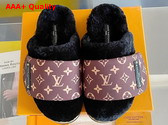 Louis Vuitton Slipper Pillow Flat Comfort Mule Noir 1AAM3O Replica