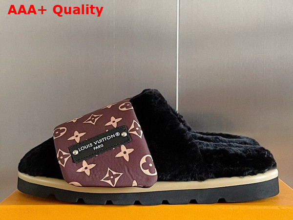 Louis Vuitton Slipper Pillow Flat Comfort Mule Noir 1AAM3O Replica