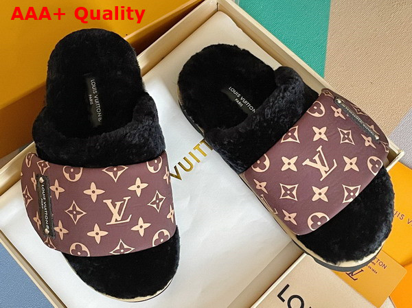 Louis Vuitton Slipper Pillow Flat Comfort Mule Noir 1AAM3O Replica