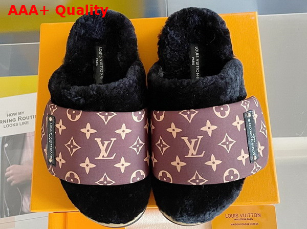 Louis Vuitton Slipper Pillow Flat Comfort Mule Noir 1AAM3O Replica