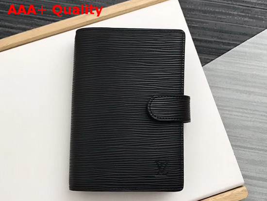 Louis Vuitton Small Ring Agenda Black Epi Leather Cover Replica