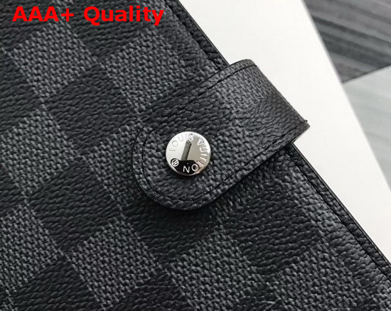 Louis Vuitton Small Ring Agenda Damier Graphite Canvas Cover Replica