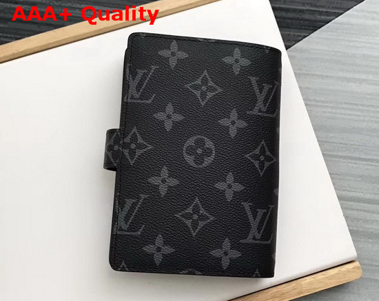 Louis Vuitton Small Ring Agenda Monogram Eclipse Canvas Cover Replica