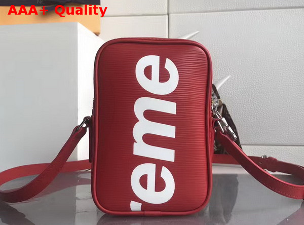 Louis Vuitton Small Supreme Messenger Red Epi Leather Replica