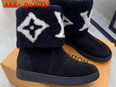 Louis Vuitton Snow Boots Black Suede and Giant Monogram Shearling Replica