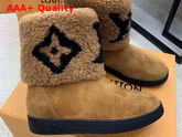 Louis Vuitton Snow Boots Brown Suede and Giant Monogram Shearling Replica