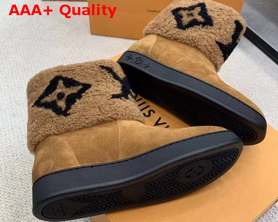 Louis Vuitton Snow Boots Brown Suede and Giant Monogram Shearling Replica