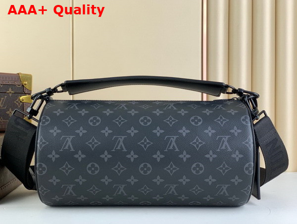 Louis Vuitton Soft Polochon Bag in Monogram Eclipse Coated Canvas Replica