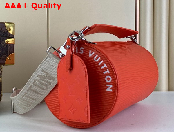 Louis Vuitton Soft Polochon MM Bag in Orange Epi Leather Replica