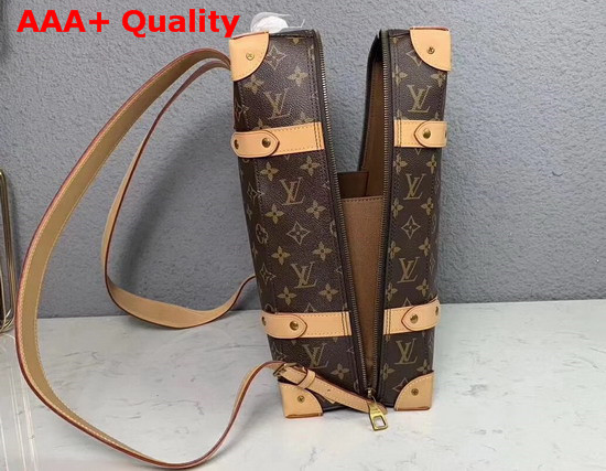 Louis Vuitton Soft Trunk Backpack in Monogram Canvas and Natural Cowhide Leather Replica