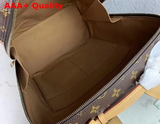 Louis Vuitton Soft Trunk Backpack in Monogram Canvas and Natural Cowhide Leather Replica