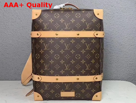 Louis Vuitton Soft Trunk Backpack in Monogram Canvas and Natural Cowhide Leather Replica