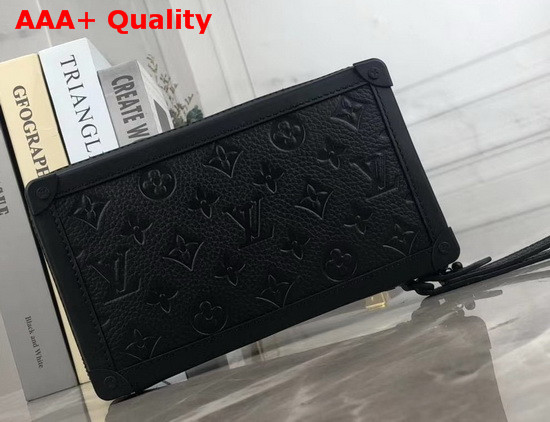 Louis Vuitton Soft Trunk Clutch in Black Taurillon Leather M68986 Replica