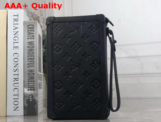 Louis Vuitton Soft Trunk Clutch in Black Taurillon Leather M68986 Replica