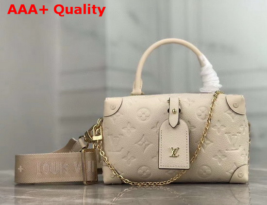 Louis Vuitton Soft Trunk Single Handle Bag in Cream Monogram Empreinte Leather Replica