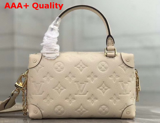 Louis Vuitton Soft Trunk Single Handle Bag in Cream Monogram Empreinte Leather Replica