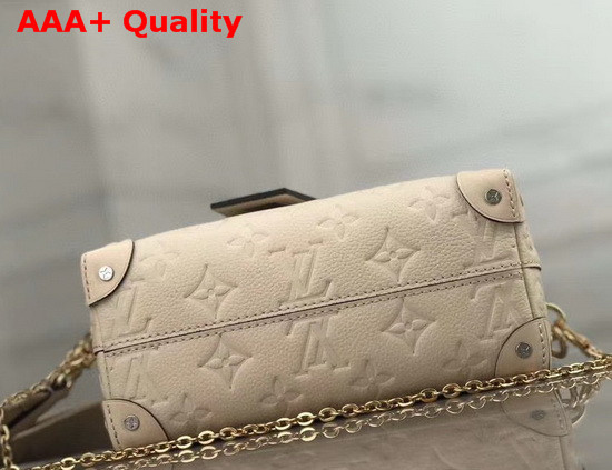 Louis Vuitton Soft Trunk Single Handle Bag in Cream Monogram Empreinte Leather Replica