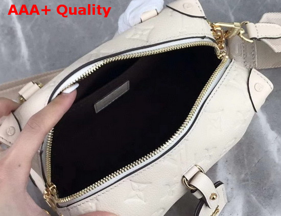 Louis Vuitton Soft Trunk Single Handle Bag in Cream Monogram Empreinte Leather Replica