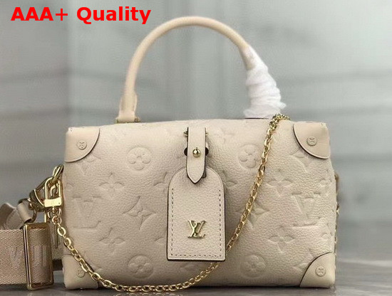 Louis Vuitton Soft Trunk Single Handle Bag in Cream Monogram Empreinte Leather Replica