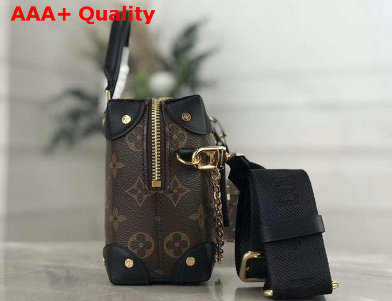 Louis Vuitton Soft Trunk Single Handle Bag in Monogram Canvas and Black Letaher Replica