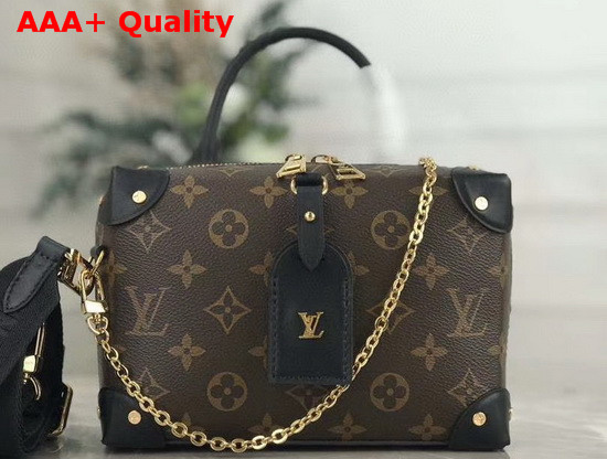 Louis Vuitton Soft Trunk Single Handle Bag in Monogram Canvas and Black Letaher Replica