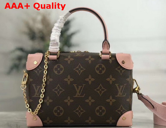 Louis Vuitton Soft Trunk Single Handle Bag in Monogram Canvas and Pink Letaher Replica