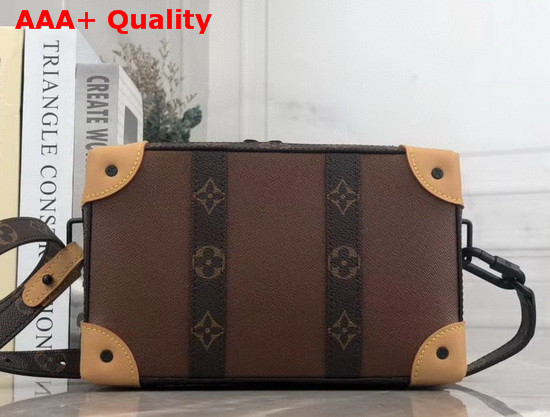 Louis Vuitton Soft Trunk in Brown Taiga Leather and Monogram Canvas Replica