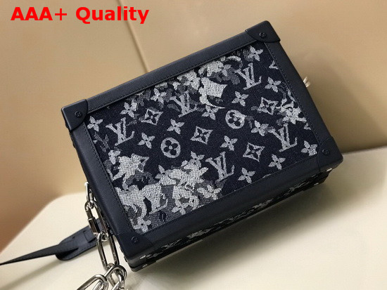 Louis Vuitton Soft Trunk in Monogram Tapestry Canvas with Black Leather Trim M57283 Replica