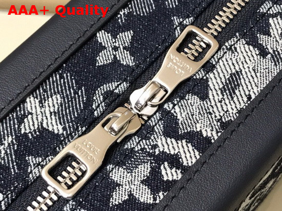 Louis Vuitton Soft Trunk in Monogram Tapestry Canvas with Black Leather Trim M57283 Replica