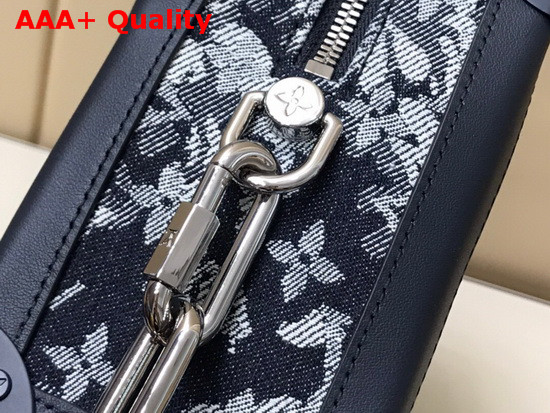 Louis Vuitton Soft Trunk in Monogram Tapestry Canvas with Black Leather Trim M57283 Replica