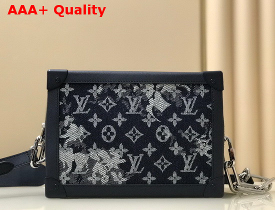 Louis Vuitton Soft Trunk in Monogram Tapestry Canvas with Black Leather Trim M57283 Replica