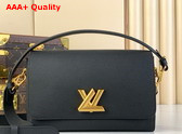 Louis Vuitton Soft Twist Handbag in Black Calfskin M24639 Replica