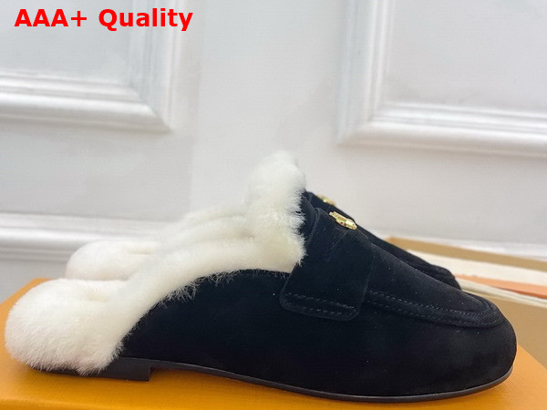 Louis Vuitton Soho Open Back Loafer in Black Suede Calf Leather 1ADC8Y Replica