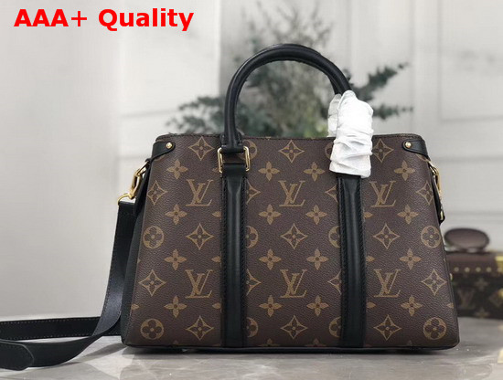 Louis Vuitton Soufflot BB in Monogram Canvas and Black Calf Leather Trim Replica