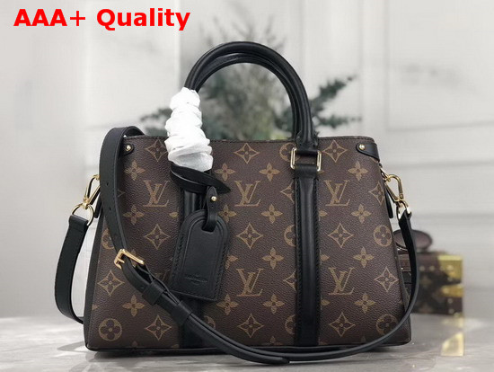 Louis Vuitton Soufflot BB in Monogram Canvas and Black Calf Leather Trim Replica