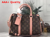 Louis Vuitton Soufflot BB in Monogram Canvas and Pink Calf Leather Trim Replica