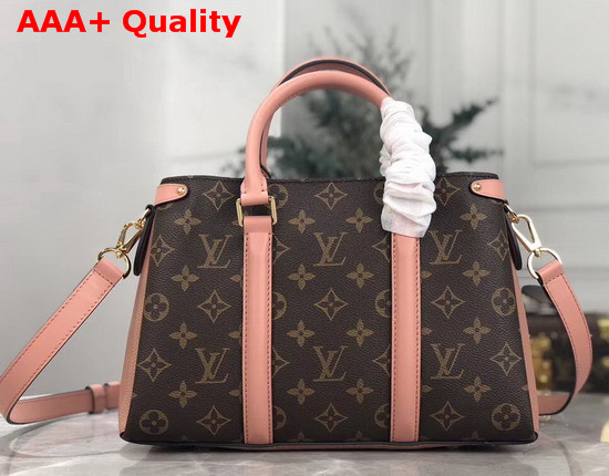 Louis Vuitton Soufflot BB in Monogram Canvas and Pink Calf Leather Trim Replica